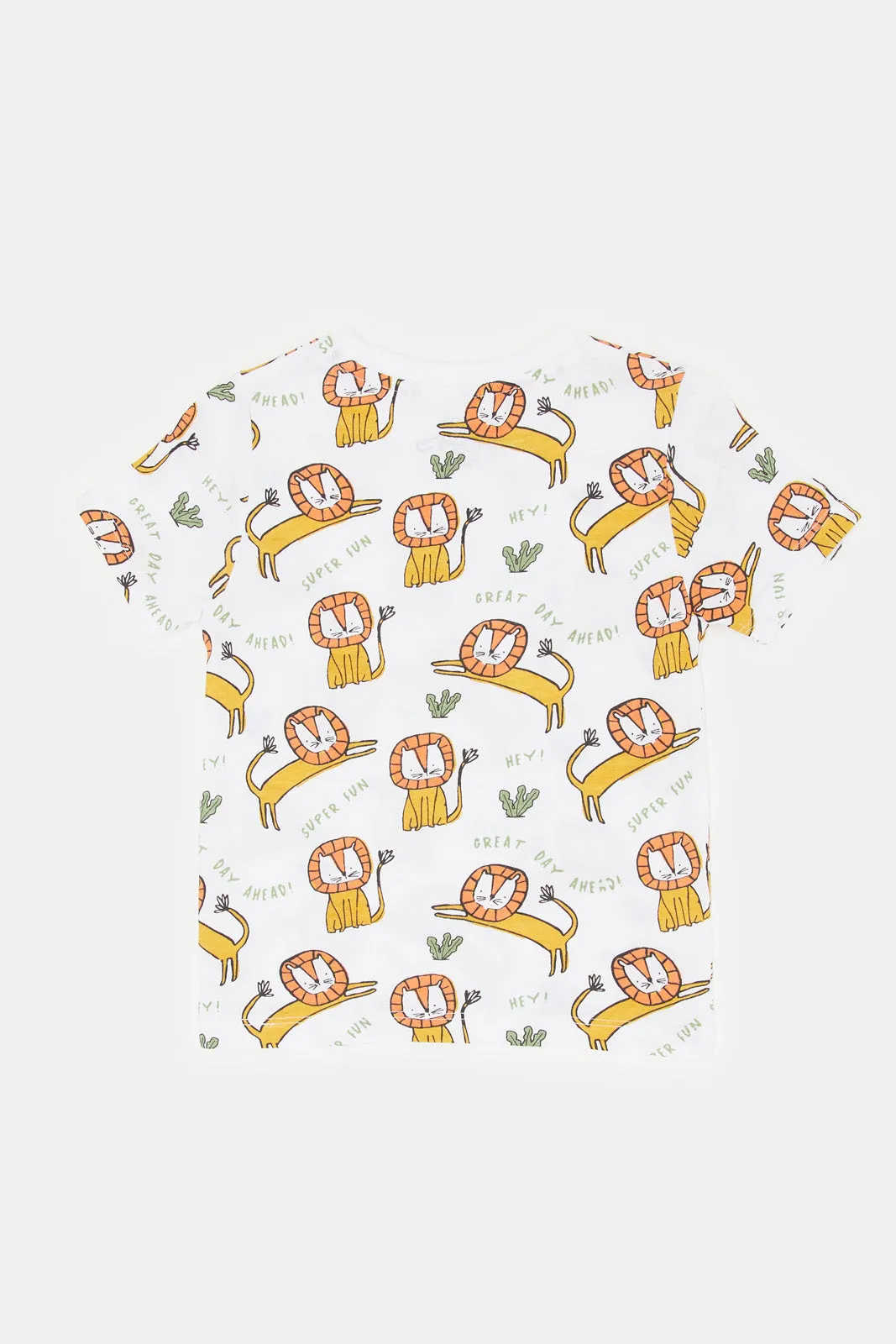 Infant Boys White Lion T-Shirt