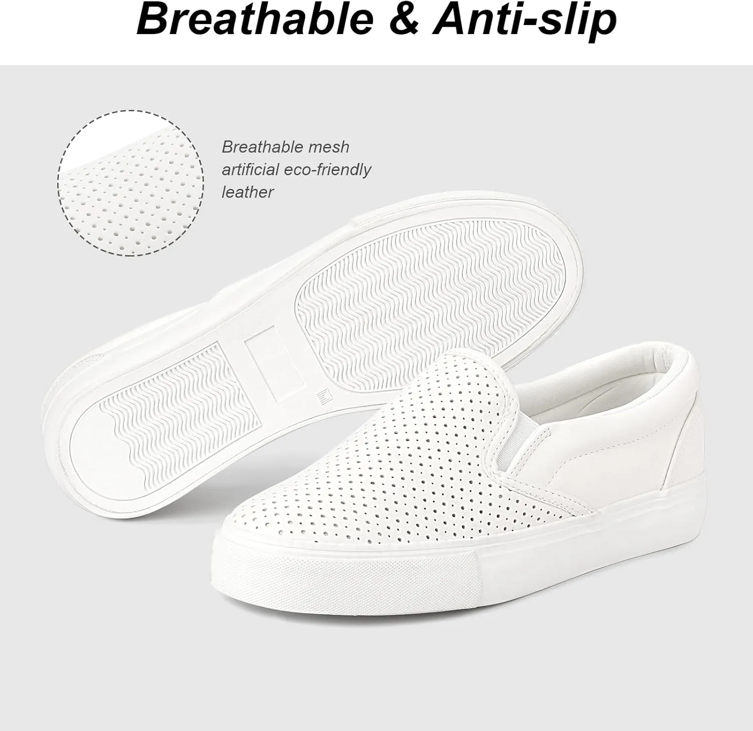 JENN ARDOR Slip On Sneakers Women Comfortable Walking Slip On Shoes Women Memory Foam Womens Fashion Loafers for Women Casual Shoes for Women Flats