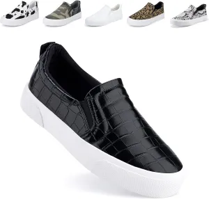 JENN ARDOR Slip On Sneakers Women Comfortable Walking Slip On Shoes Women Memory Foam Womens Fashion Loafers for Women Casual Shoes for Women Flats