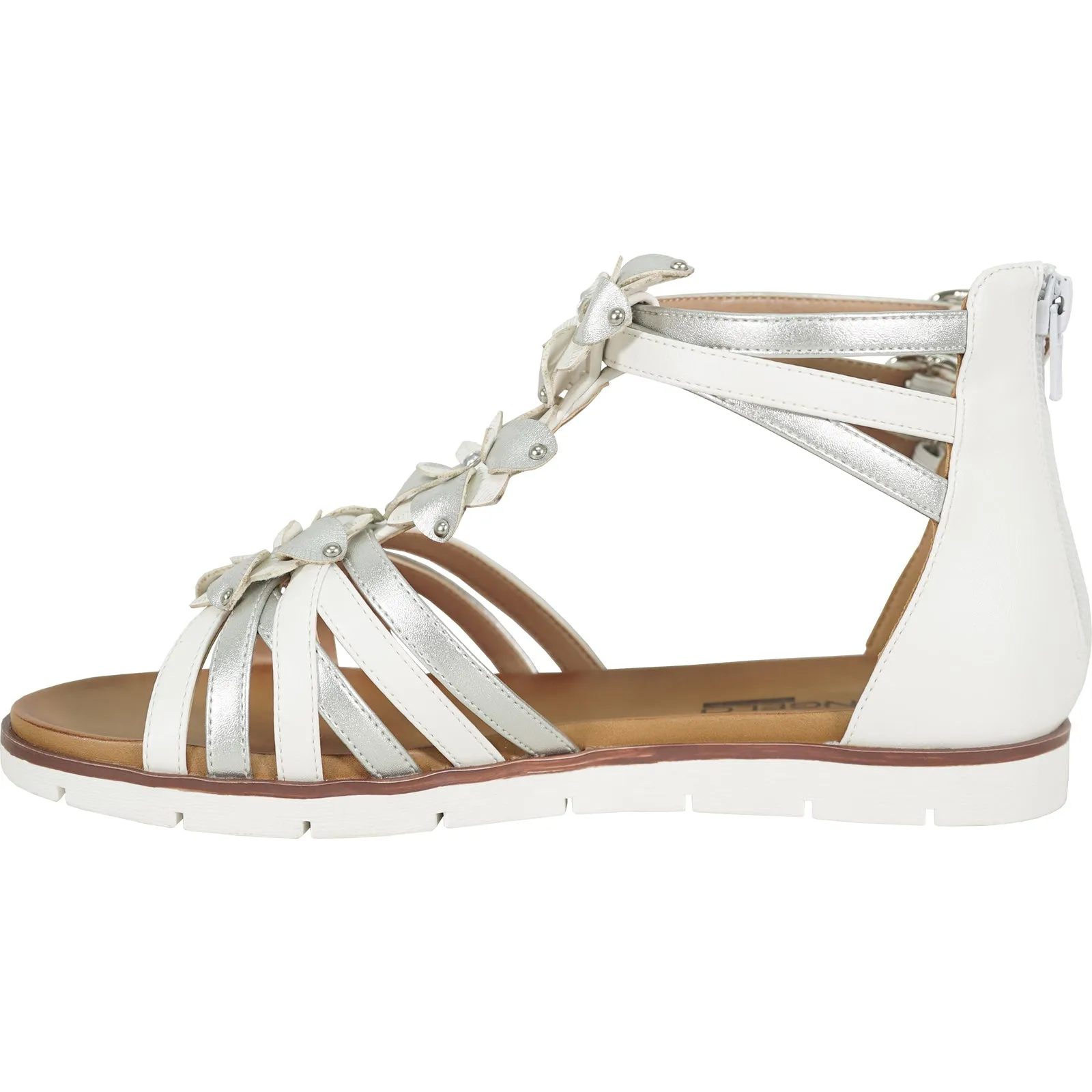 KOZI Women Sandal LILA Comfort Flat Sandal White