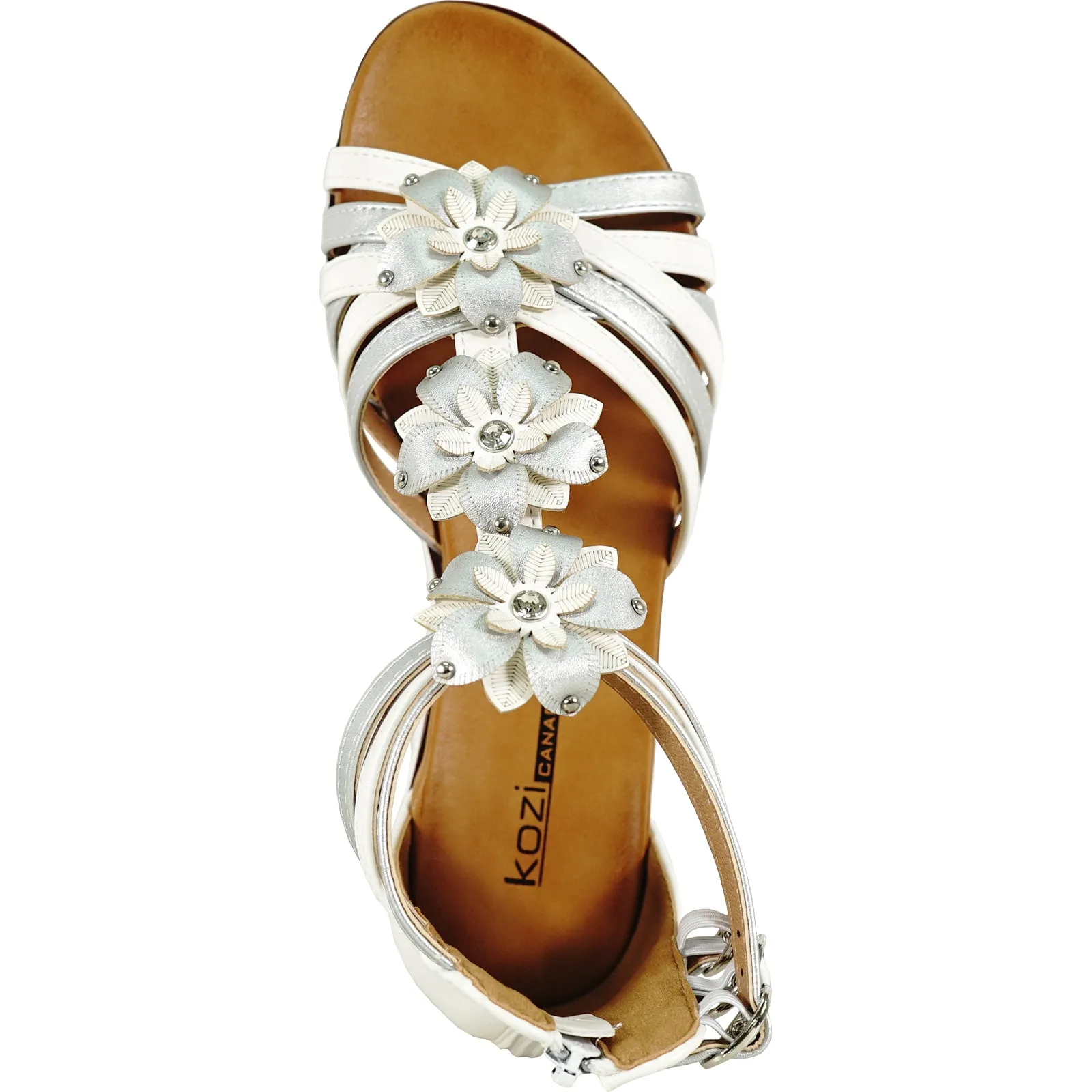 KOZI Women Sandal LILA Comfort Flat Sandal White