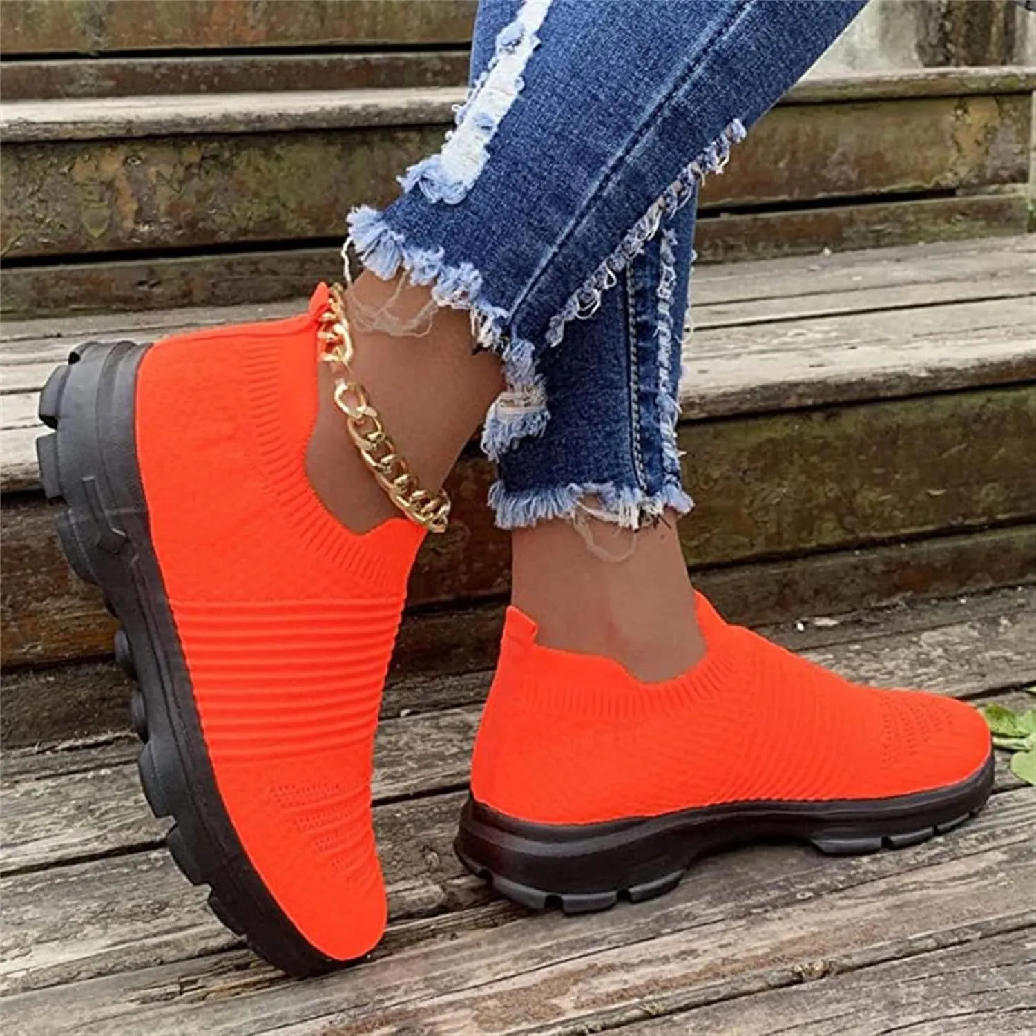 Ladmiple Sneakers For Women Slip On Walking Shoes Dressy Casual Summer Fashion Comfortable Non Slip Flats Loafers
