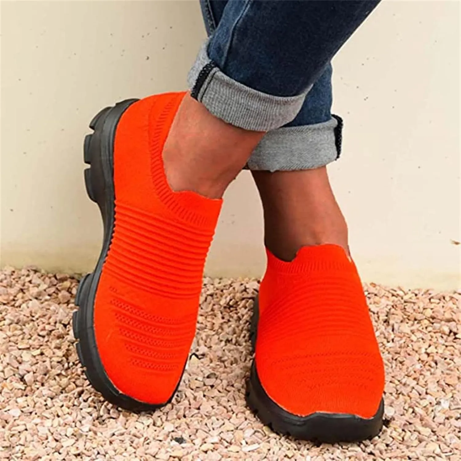 Ladmiple Sneakers For Women Slip On Walking Shoes Dressy Casual Summer Fashion Comfortable Non Slip Flats Loafers