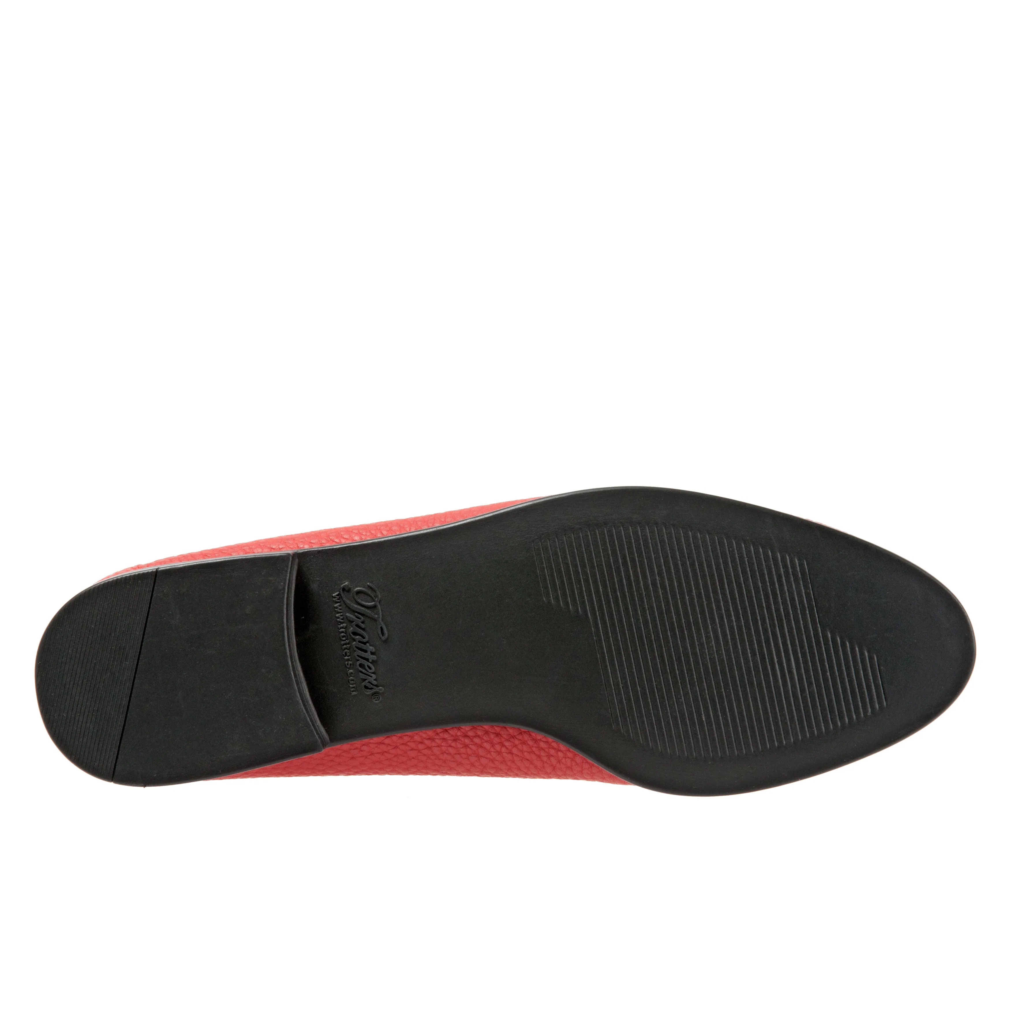 Liz Tumbled Red Slip-on Shoes