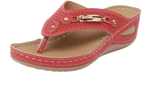 Orthopedic Sandals for Women Arch Support Comfortable Yoga Mat Slip On Flip Flops Casual Clip Toe Low Wedge Sandals Lightweight Summer Beach Walking Shoes for Women