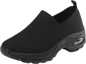Orthopedic Shoes for Women Comfortable Running Shoes Breathable Mesh Womens Slip On Sneakers Women Walking Shoes with Arch Support Tennis Shoes Lightweight Casual Sneakers for Gym Travel Work