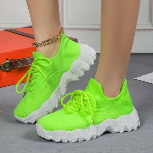 Orthopedic Sneakers for Women with Arch Support Slip On Shoes for Women Breathable Mesh Knit Tennis Shoes Lace Up Sock Comfortable Walking Shoes Women Outdoor Lightweight Hiking Shoes ﻿