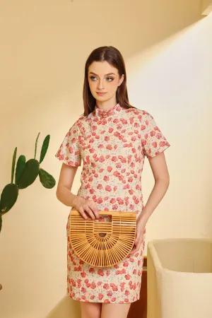 Perla Cheongsam Dress in Mandarin Floral
