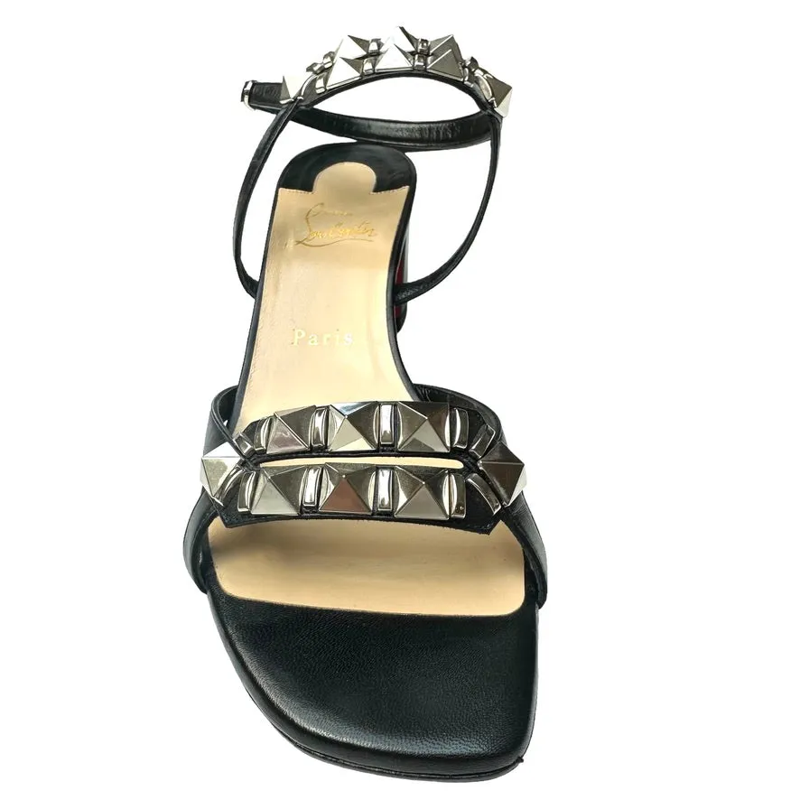 Studded Heeled Sandals - 10