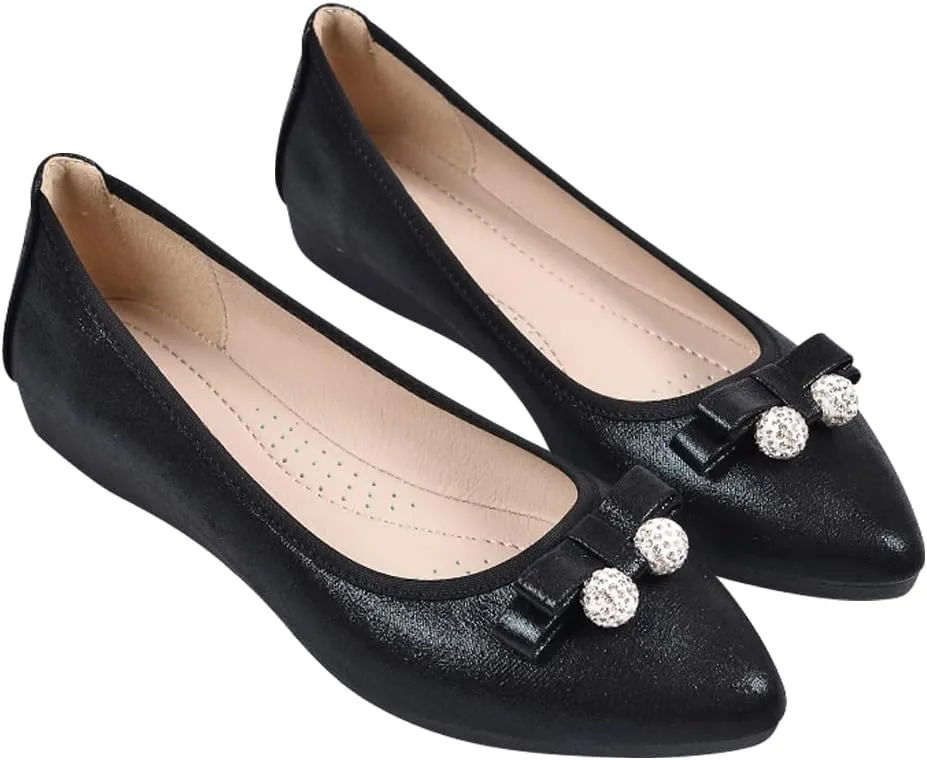 Women's Ballet Flats Foldable Shiny Comfortable Loafers Shoes Dressy Flats Shoes for Women