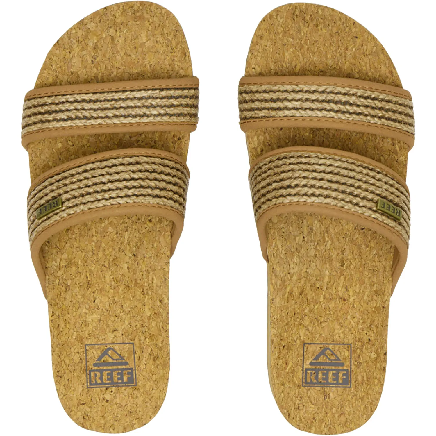 Women's Reef Cushion Vista Hi Chocolate Raffia Synthetic